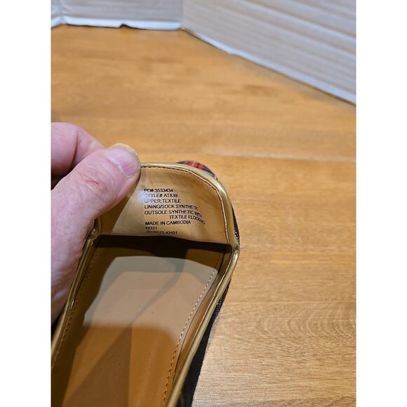 J Crew Stewart Tartan Plaid Loafers Ladies Sz 7 Holiday Preppy Town & Country - Picture 7 of 10